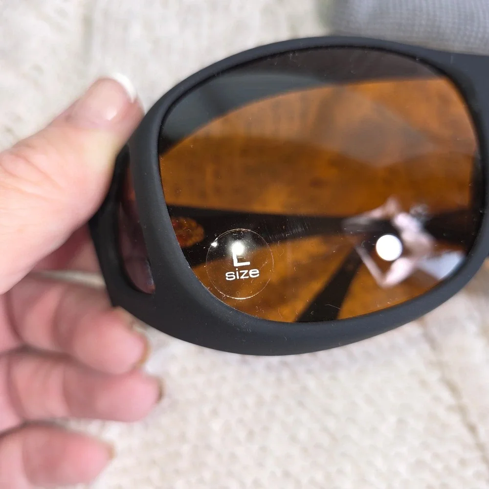 Cocoons Pilot FitOver Rx Sunglasses Black Hazelnut UV Filtering C302H Large NEW